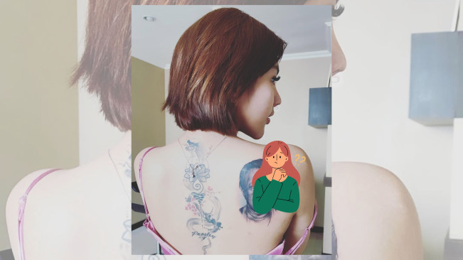 Lisa Mariana Punya Tato Wajah Pria di Punggung, Siapa Sosok Itu?
